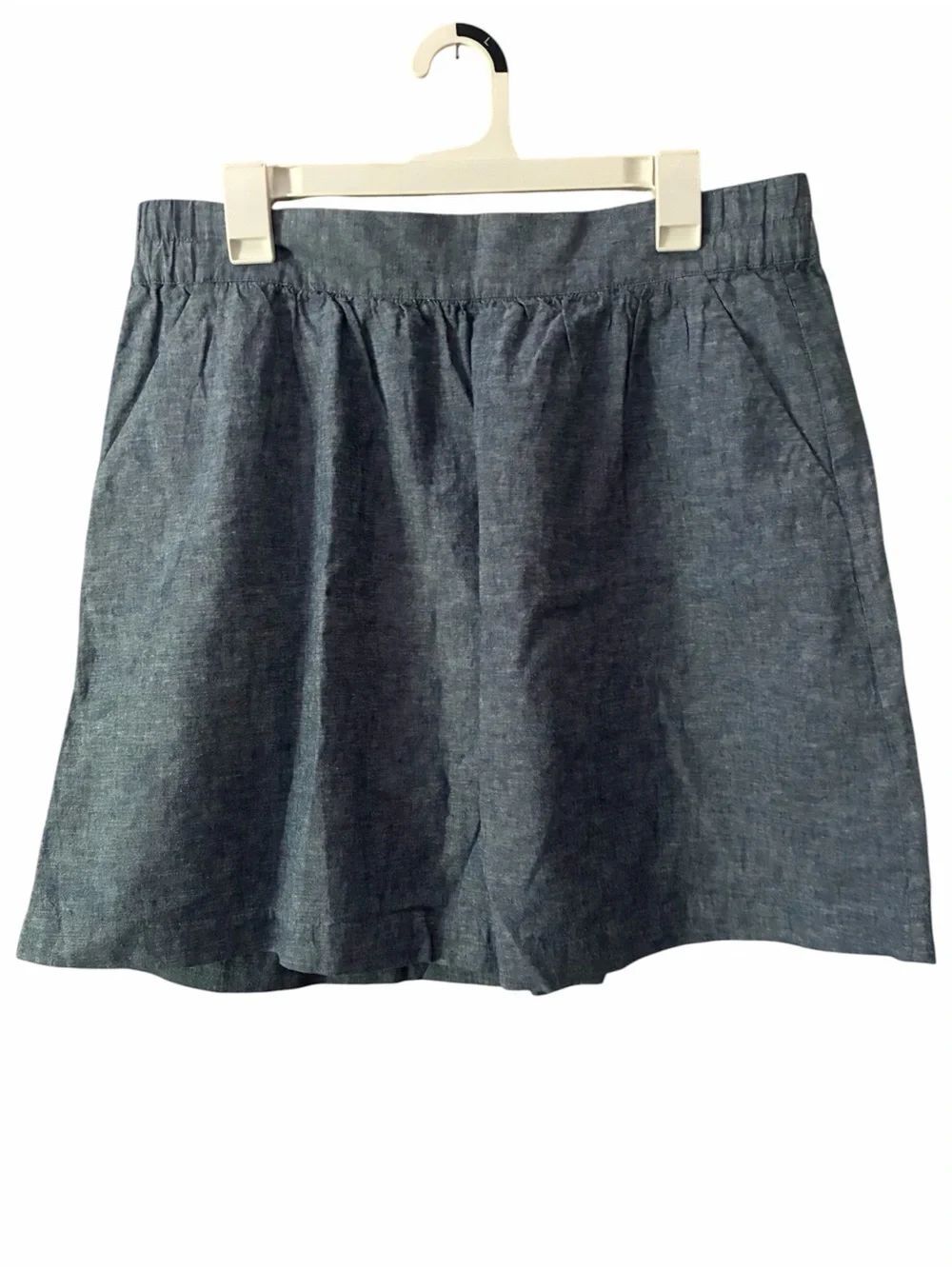 NWT LOFT Outlet Linen Blend Skirt – Size Large – Chambray Denim Blue